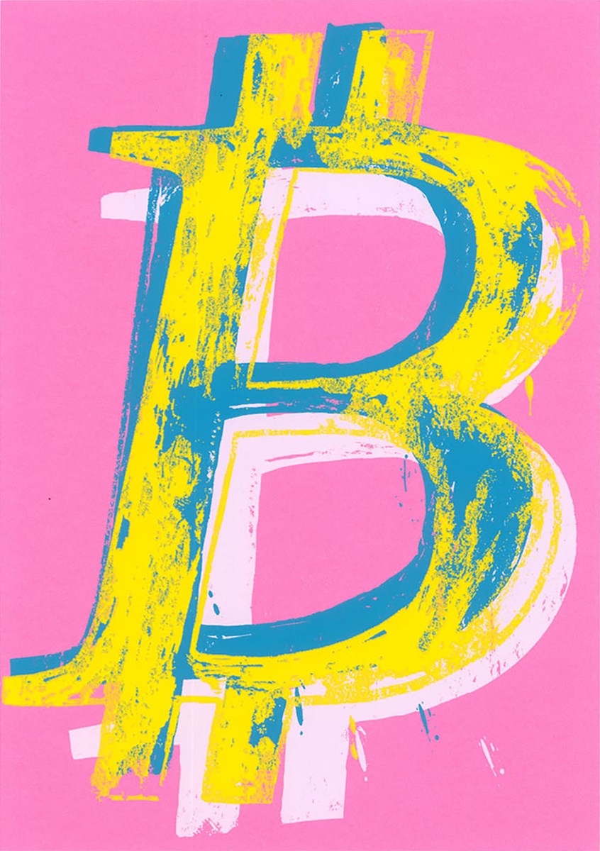 Bitcoin (Pink) by Mr Brainwash