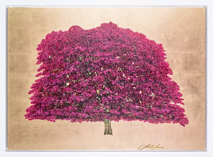 Jack Frame Copper Beech textured tree painting Norfolk artist tree paintings Startle