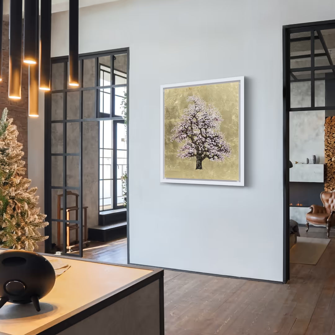 Gilded Blossom by Jack Frame in modern living room setting