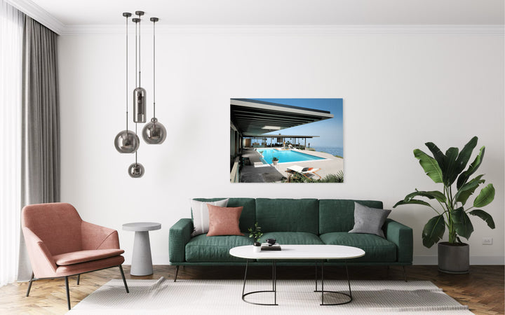 Meeting At Stahl House - Deluxe Acrylic by Nick Holdsworth