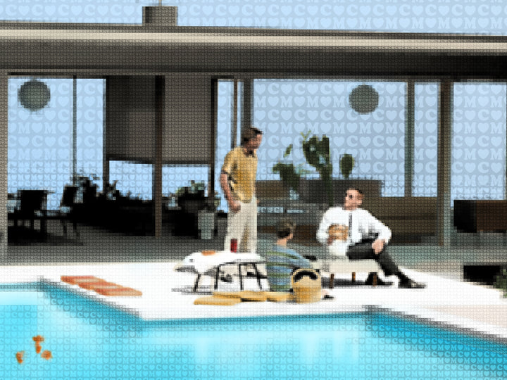 Meeting At Stahl House - Deluxe Acrylic by Nick Holdsworth