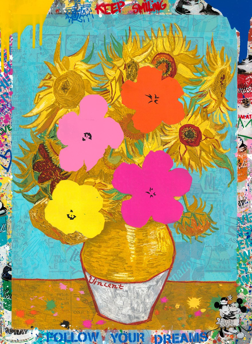 Pop Flowers (Original) by Mr Brainwash