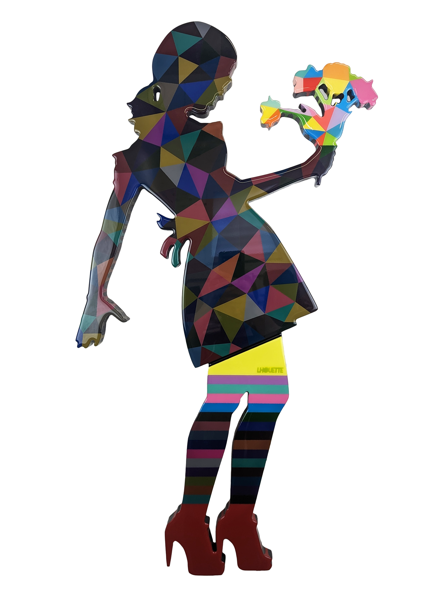 Little Miss Sunshine (Floral) Wall Sculpture by Lhouette