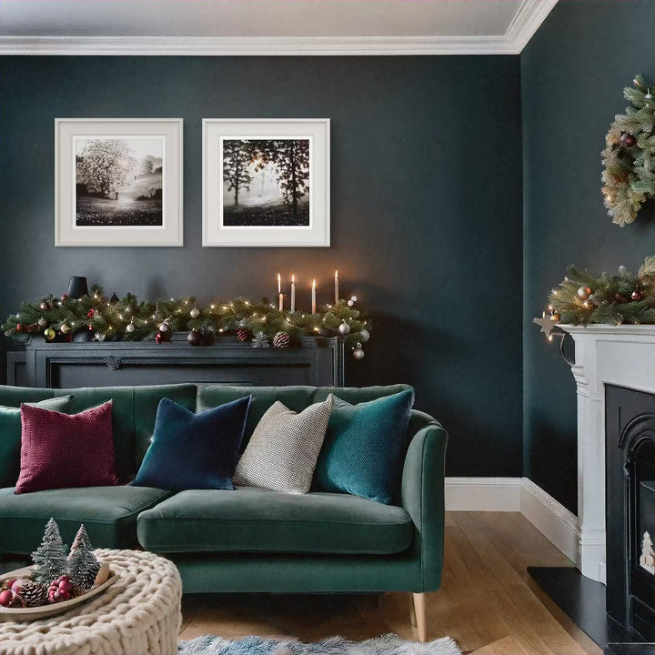 Woodland Harmony by John Waterhouse in situ in a living room setting