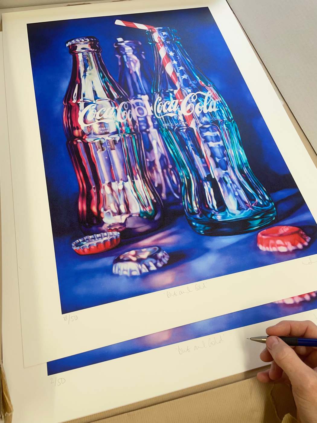 Blue and Gold Coke by Kate Brinkworth