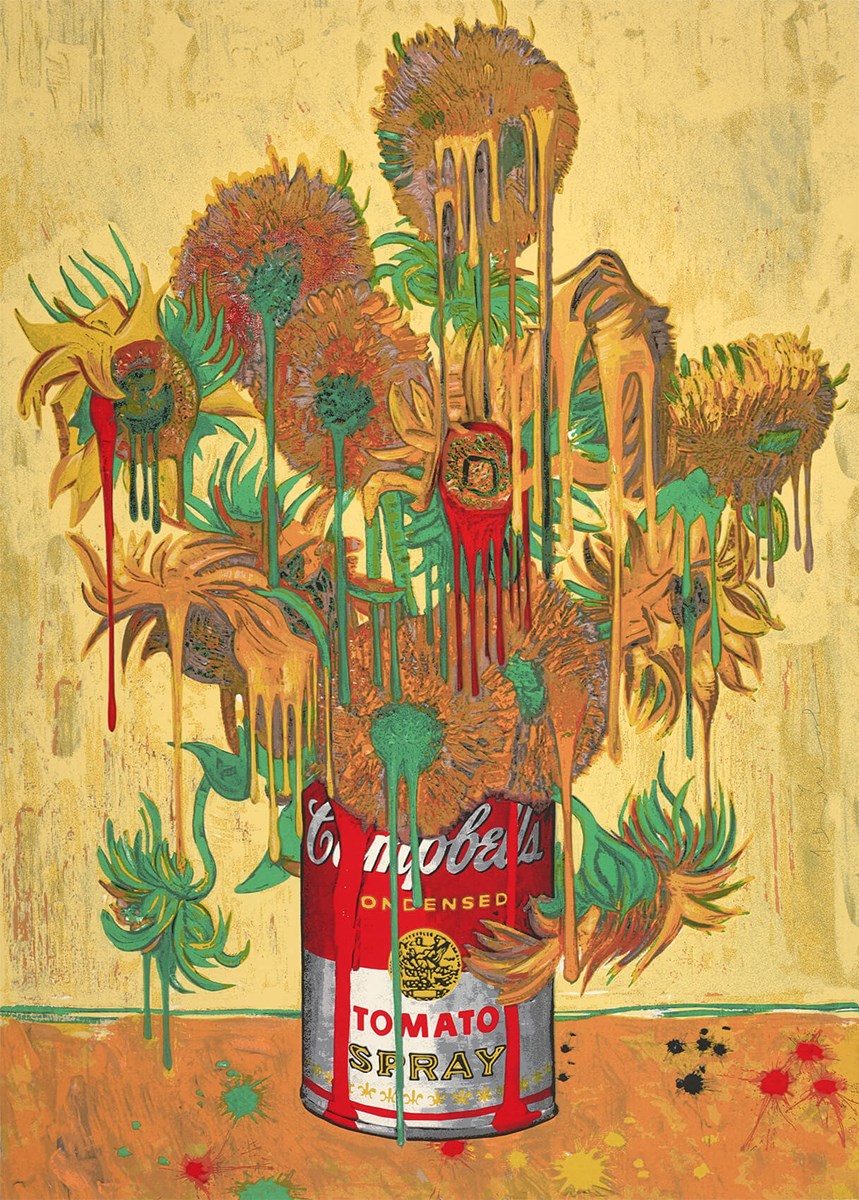 Drip Flowers by Mr Brainwash