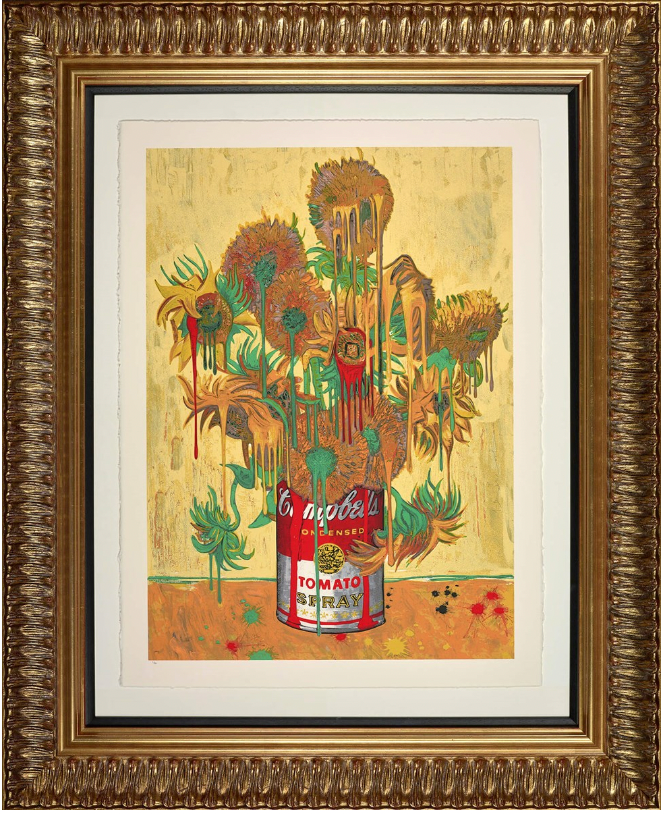 Drip Flowers by Mr Brainwash