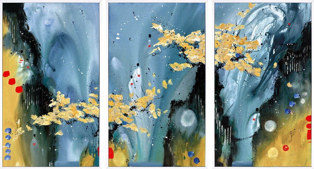 The Golden Reach (Triptych) by Danielle O'Connor Akiyama