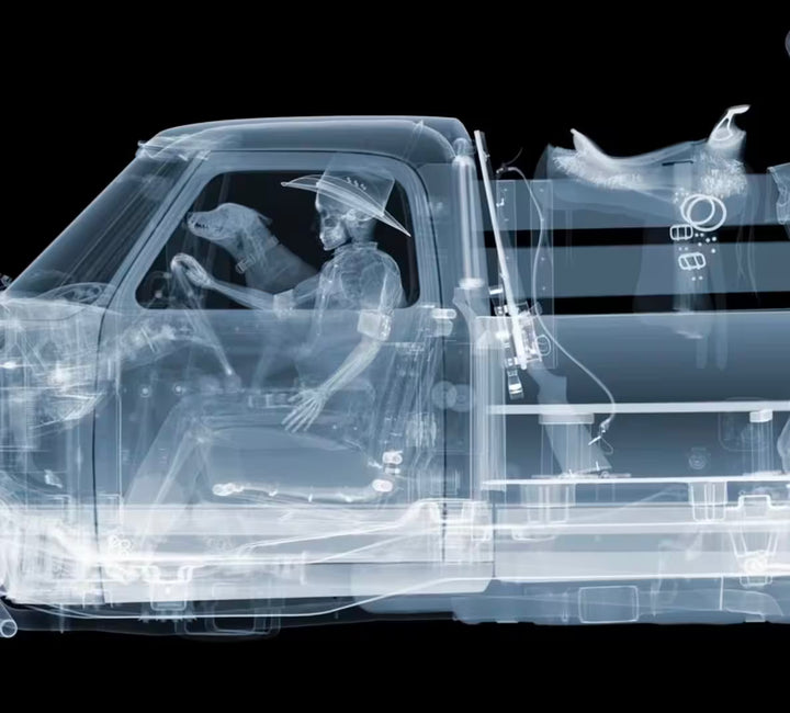 Nick Veasey Dodge Ram Cowboys close up