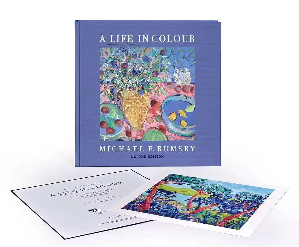 A Michael Rumsby deluxe edition book, the title is A Life in Colour