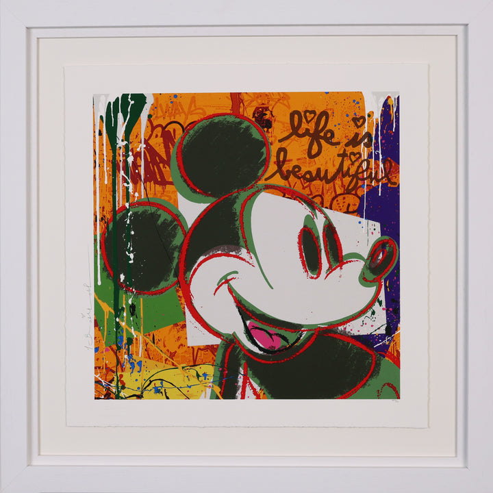Bright Shades of Mickey by Mr Brainwash
