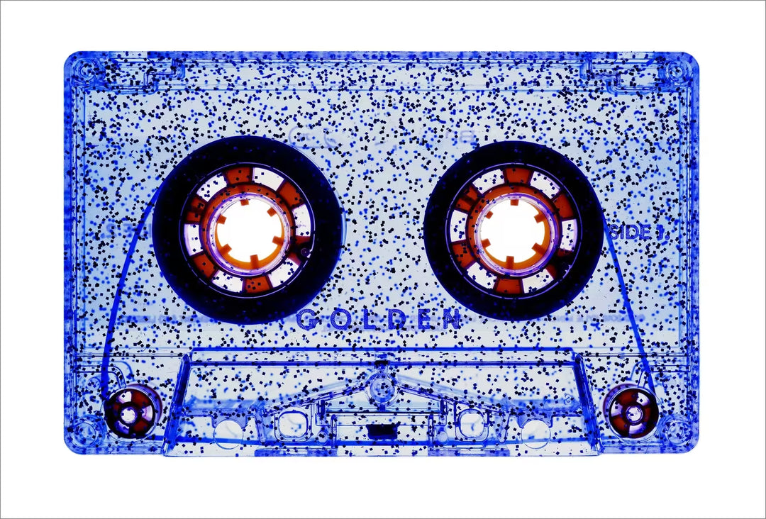 A limited edition photograph by Richard Heeps using vibrant colours, the title is Tape Collection All That Glitters is Not Golden