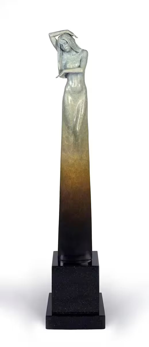A Michael Talbot limited edition bronze sculpture of a woman, the title is Amara
