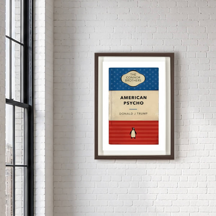 A framed minimalist book cover art print of &