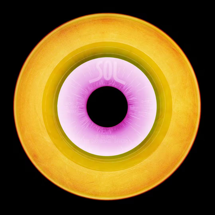 A limited edition photograph by Richard Heeps using vibrant colours, the title is Vinyl Collection &