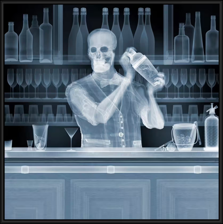 Nick Veasey Bartender Framed
