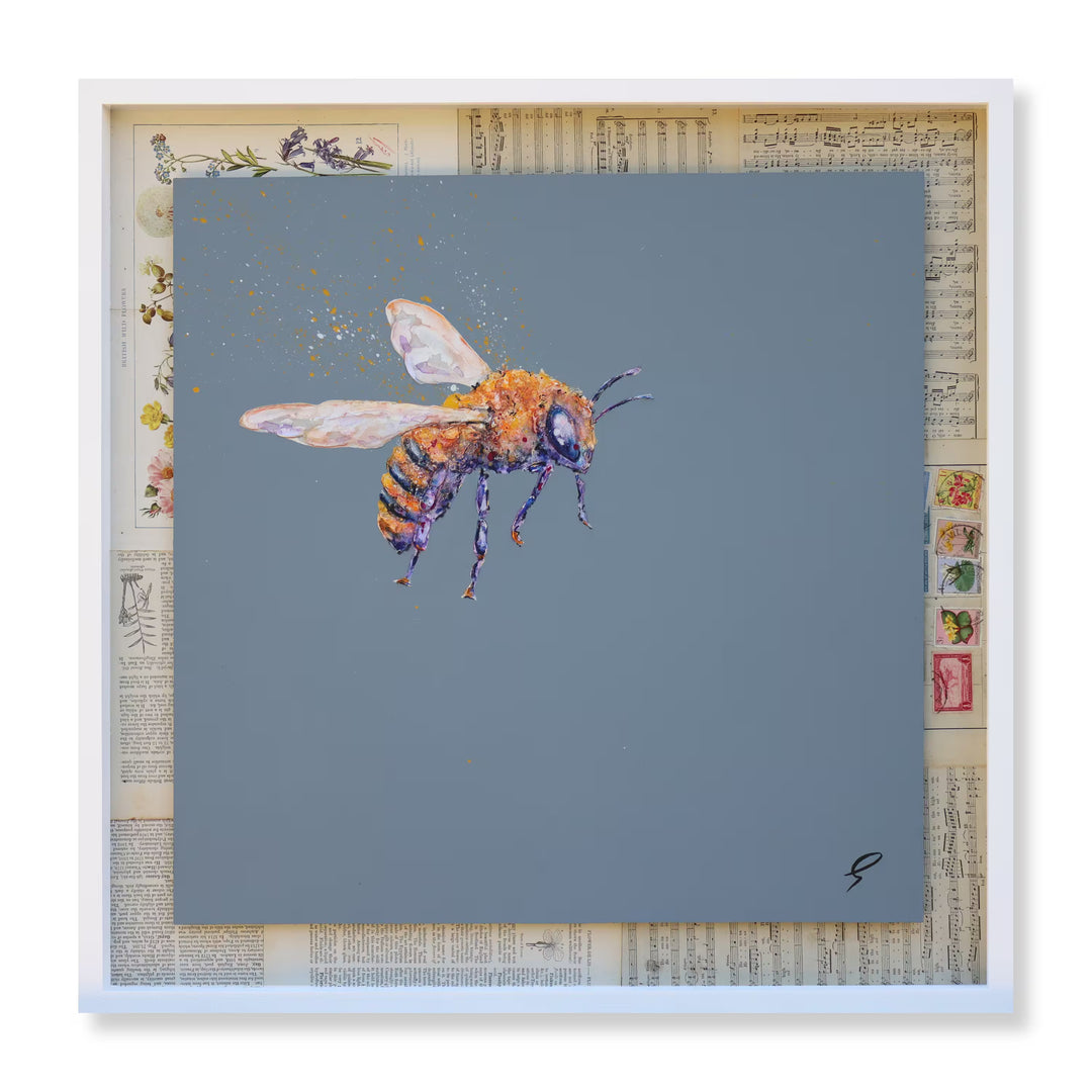  A Giles Ward original piece of a bee, the title is Bee Here