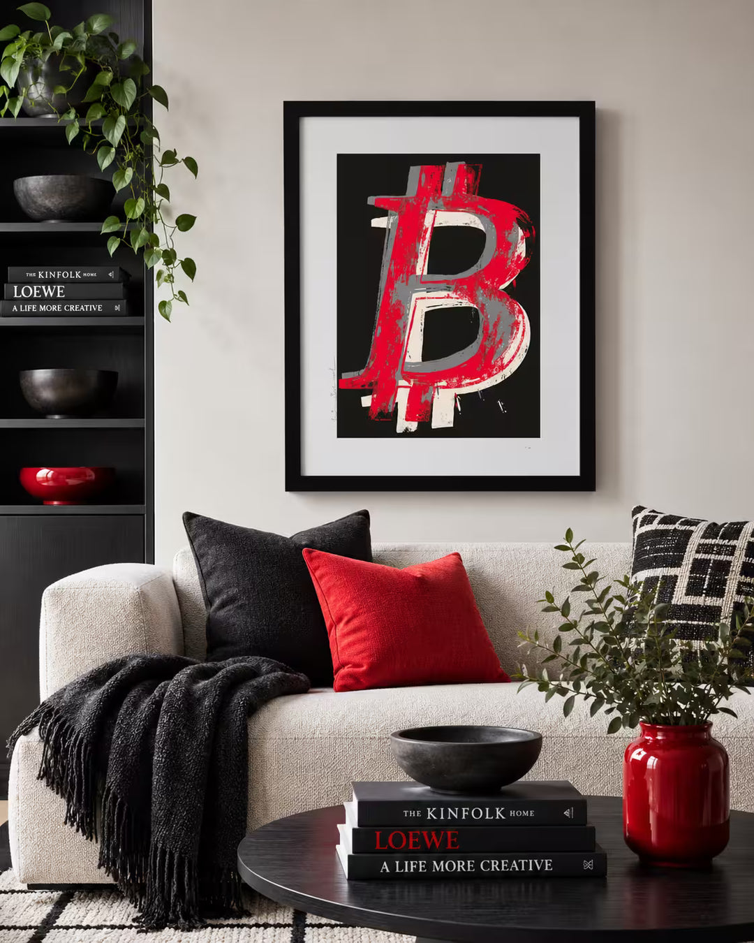 Mr Brainwash Bitcoin (Black) in situ