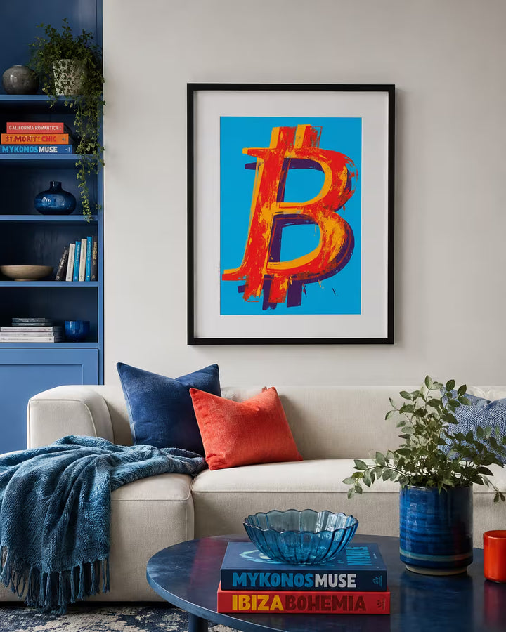 Mr Brainwash Bitcoin (Blue) in situ