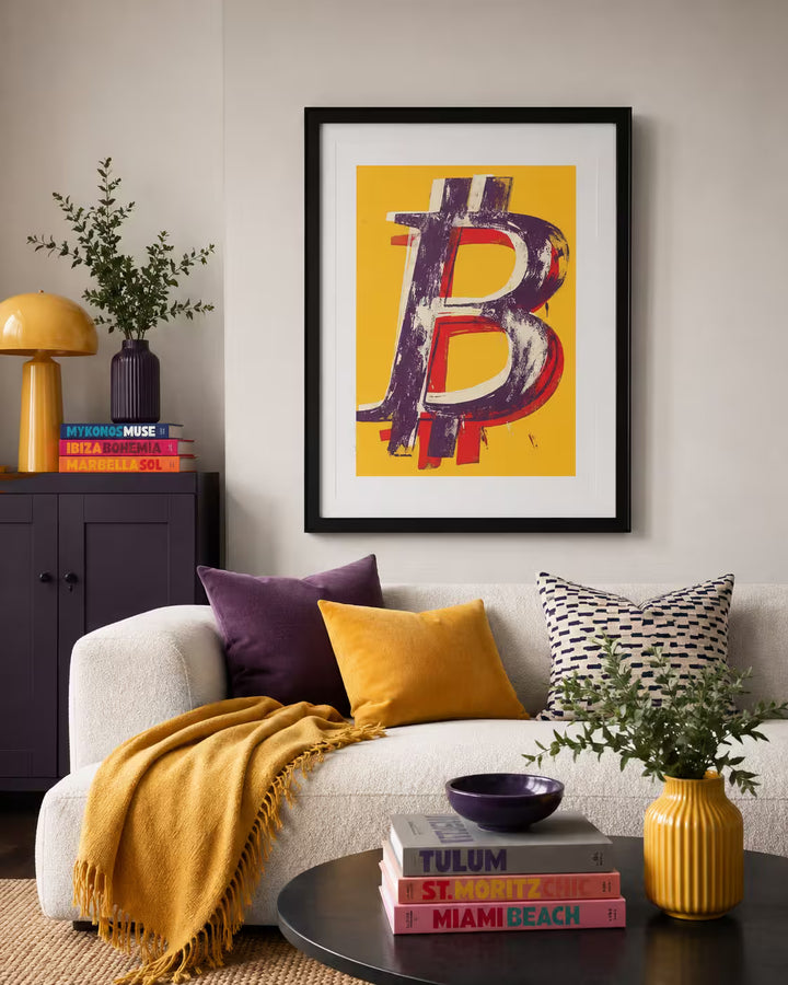 Mr Brainwash Bitcoin (Yellow) in situ