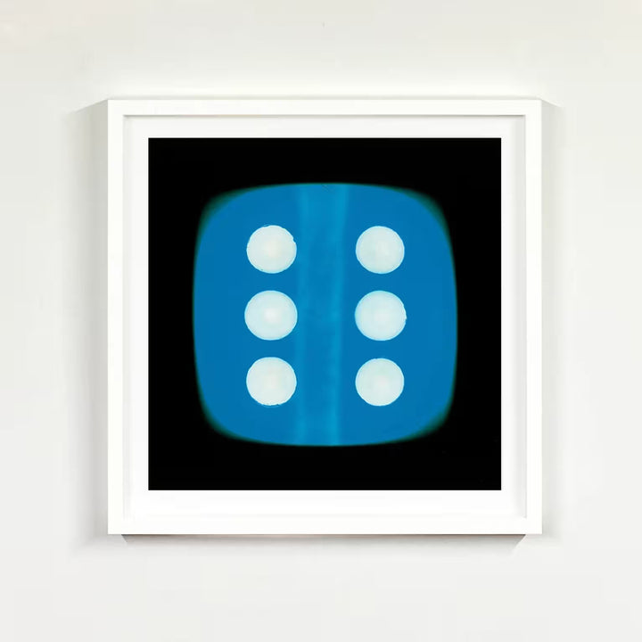 A limited edition set of photographs by Richard Heeps using vibrant colours, the title is Dice Series Set of Six