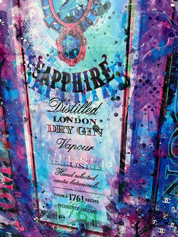 Henri Miller Bombay Sapphire close up