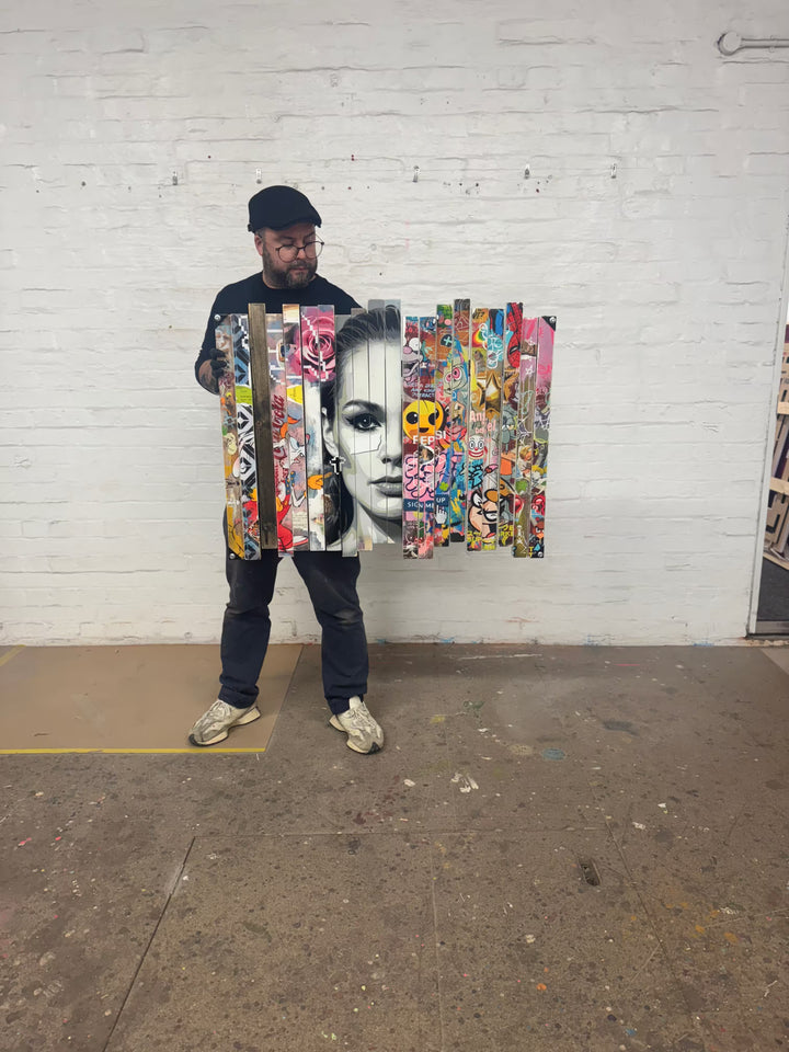 A Lhouette limited edition mixed media piece, the title is Misfits| Boutique Edition
