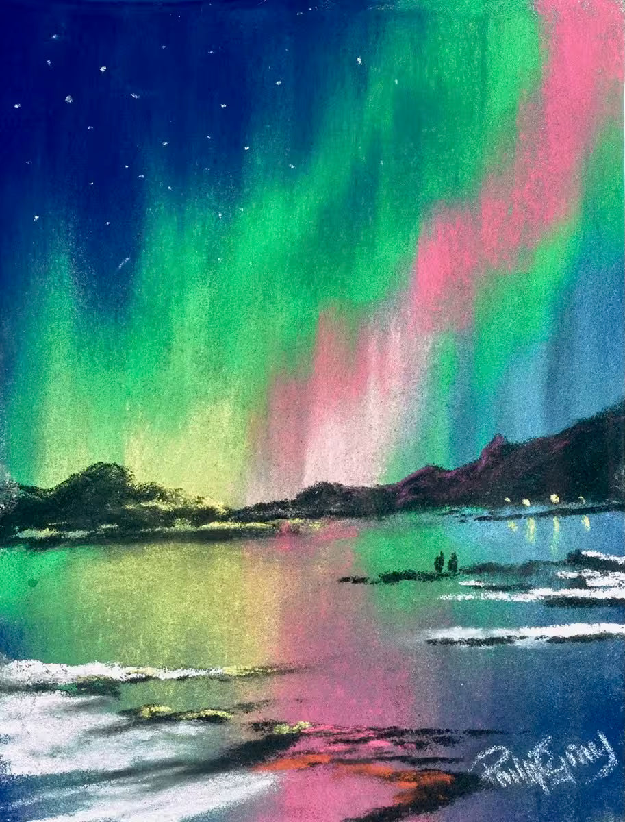 A Philip Gray original of the northern lights, the title is Bright Lights II