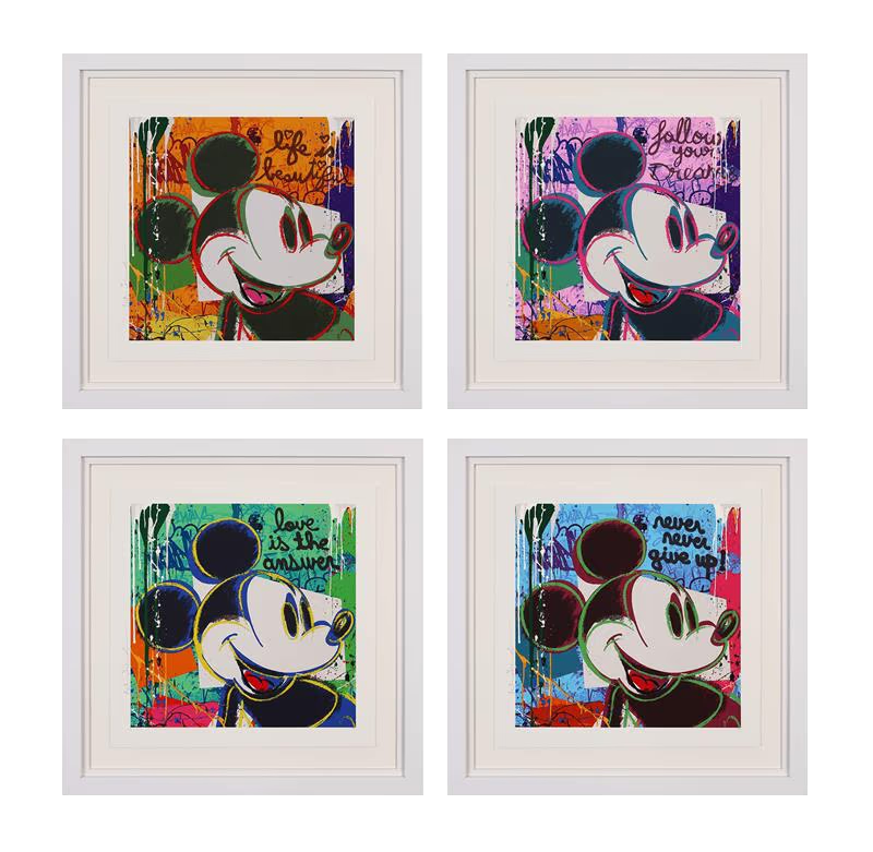 Bright Shades of Mickey by Mr Brainwash