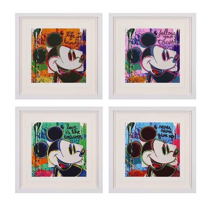 Bright Shades of Mickey by Mr Brainwash