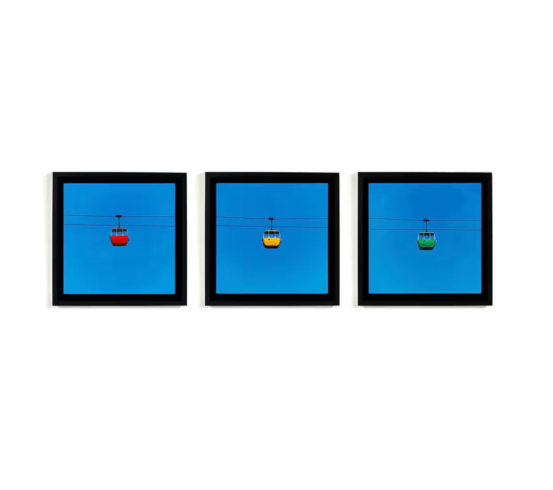 Richard Heeps Summit Cable Car Green framed