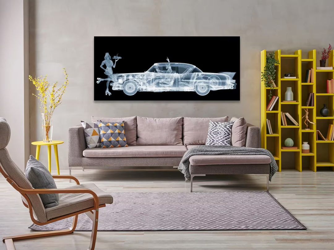 Nick Veasey Cadillac Car Hop in situ