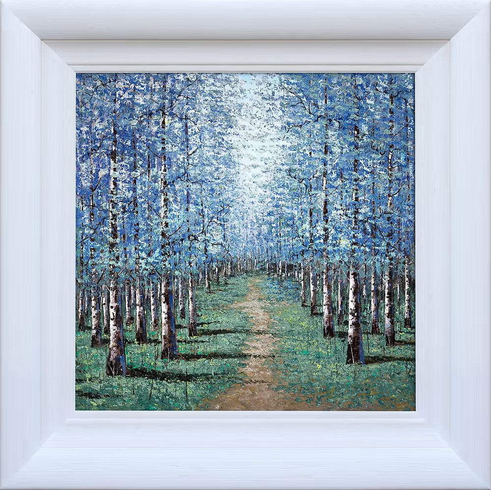 Cerulean Dreams by Inam in white frame