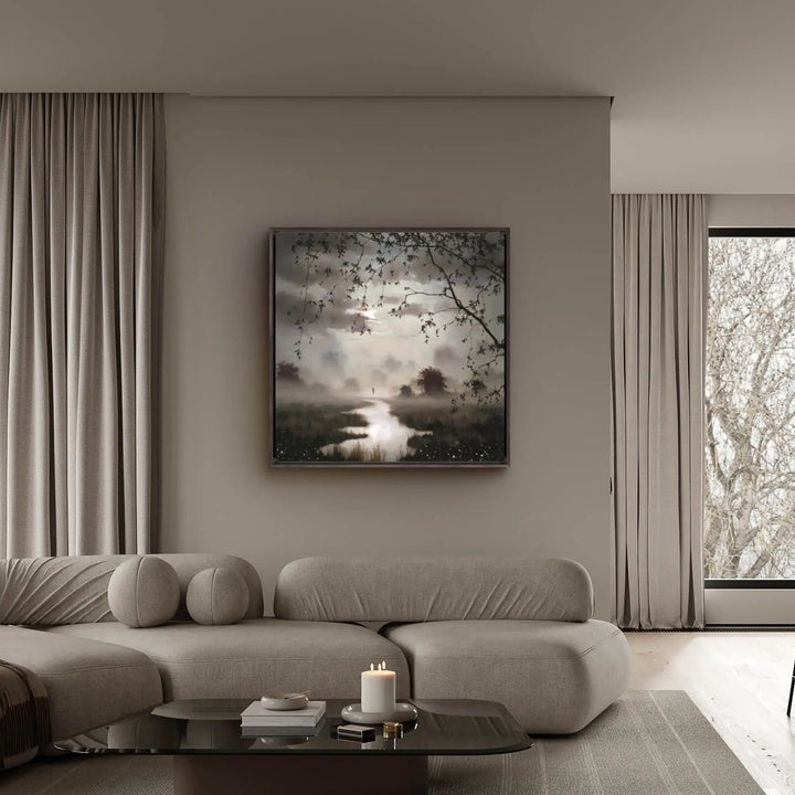 Chasing the Light from John Waterhouse displayed in a new modern interior