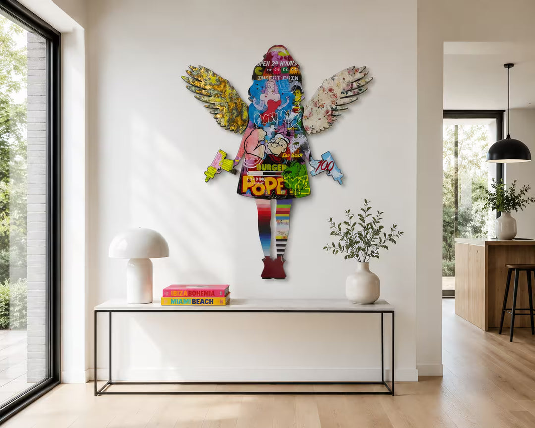A Lhouette original wall sculpture in situ