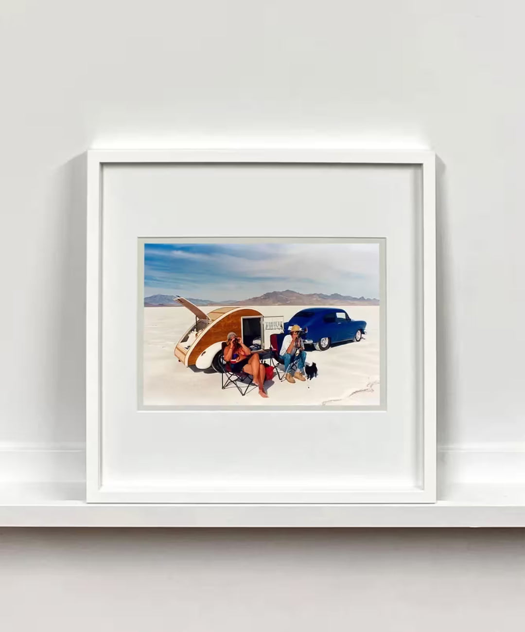 A white framed limited edition photograph by Richard Heeps using vibrant colours, the title is Christine &