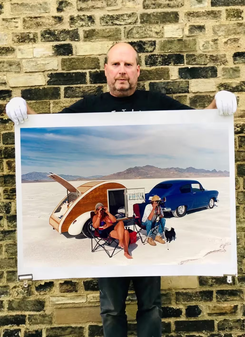 Richard Heeps holding Christine &