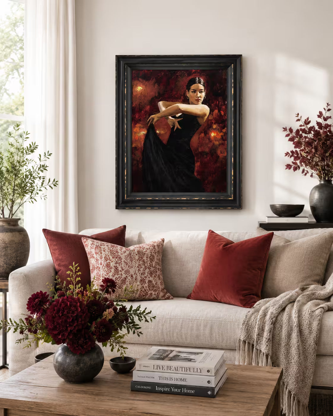 Fabian Perez Colours of Flamenco (Red) in situ
