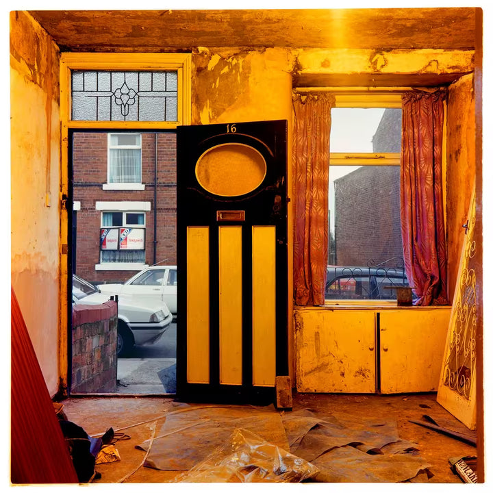 A limited edition photograph by Richard Heeps using vibrant colours, the title is Dalton Bank, Warrington, 1987