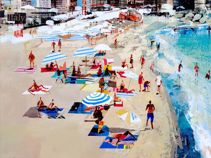 A Tom Butler limited edition of a coastline and big building, the title is Days Like These