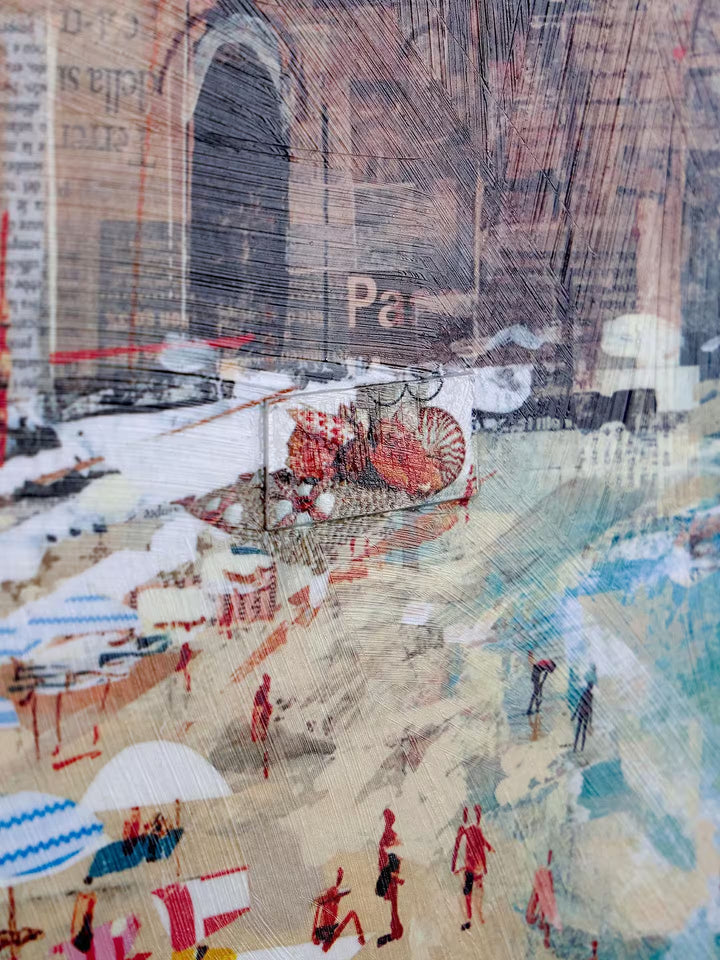 A Tom Butler limited edition of a coastline and big building, the title is Days Like These