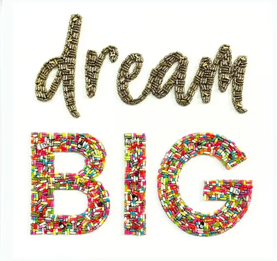 An Emma Gibbons original mixed media, the title Dream Big