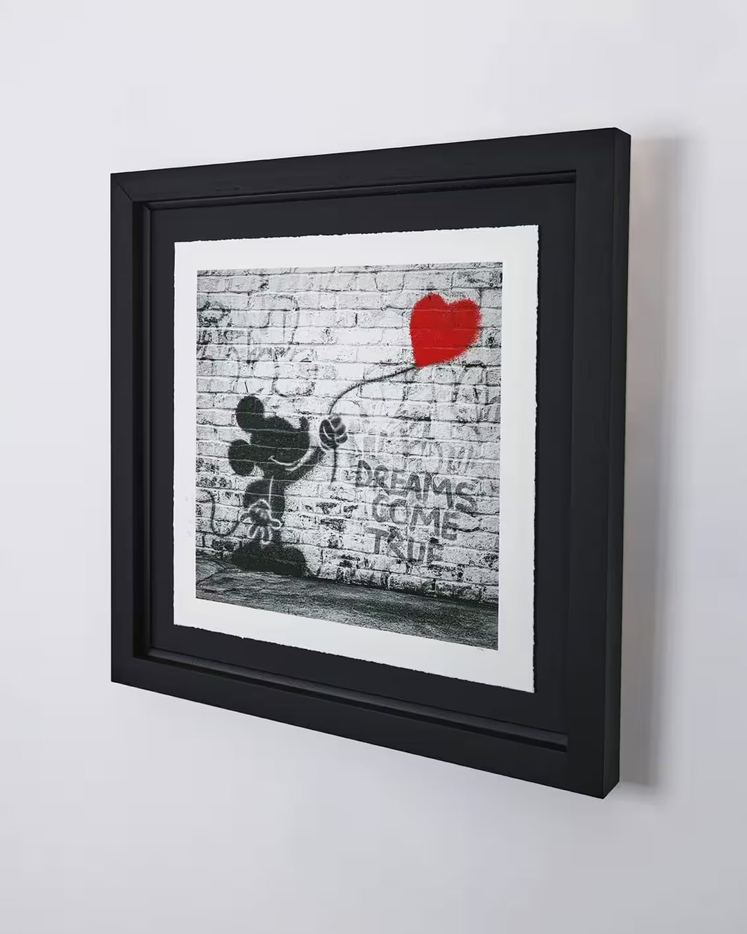 Mr Brainwash Dreams Come True in situ on an angle