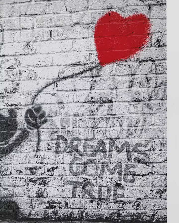 A close up of Mr Brainwash Dreams Come True