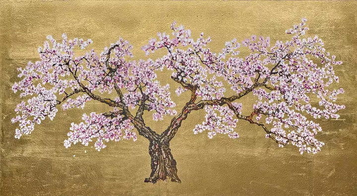 Tree full of blossom on gold background, Everbloom by Jack Frame