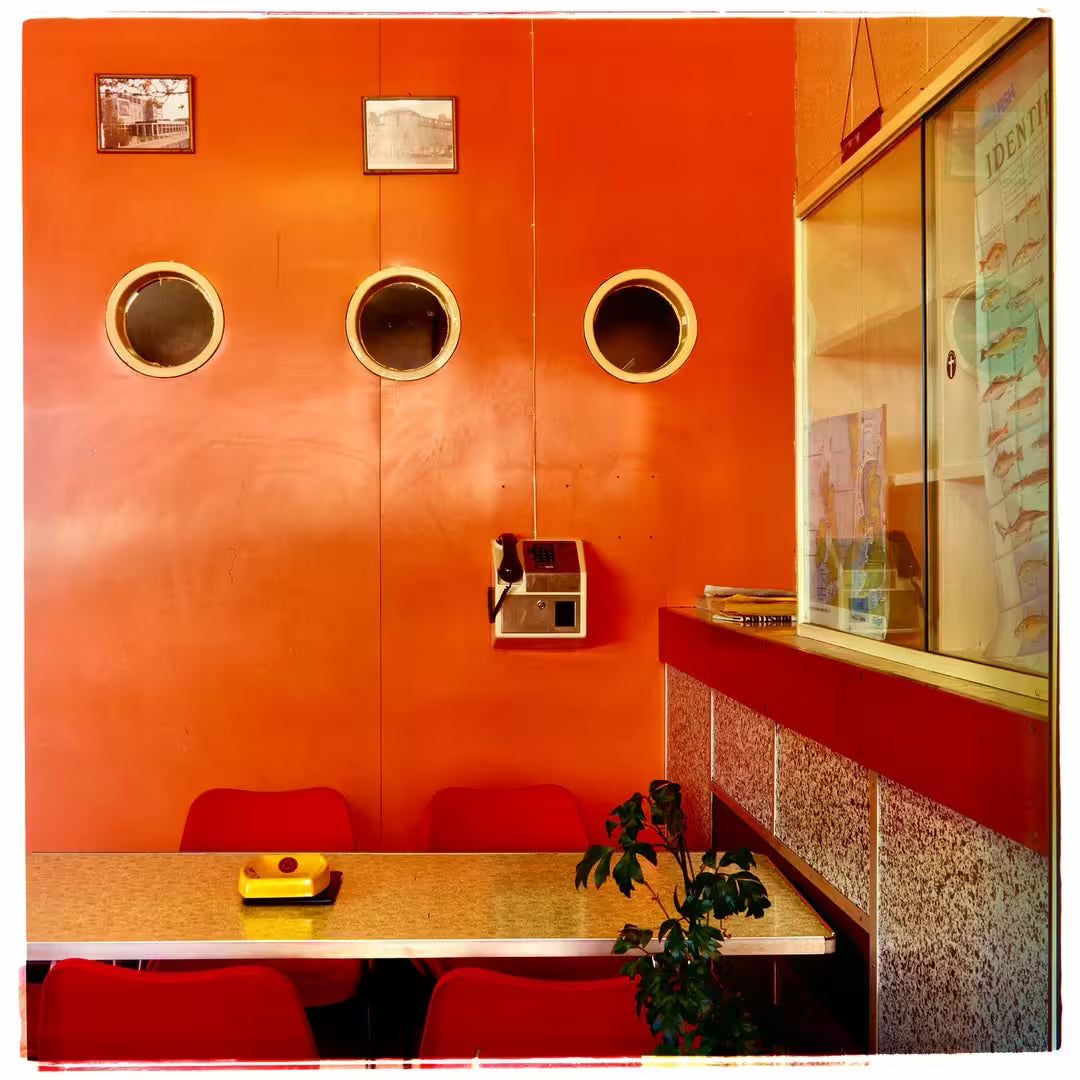 A limited edition photograph by Richard Heeps using vibrant colours, the title is Fishermans Mission I