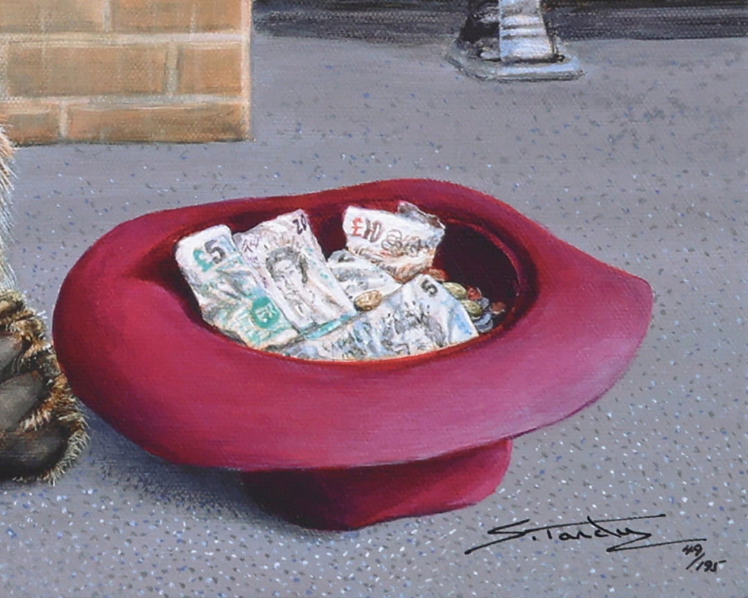 Follow Your Dreams by Steve Tandy close up image of Paddington Bears hat featured in the piece