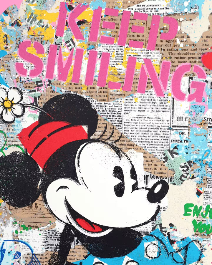 A close up of Mr Brainwash Forever Minnie