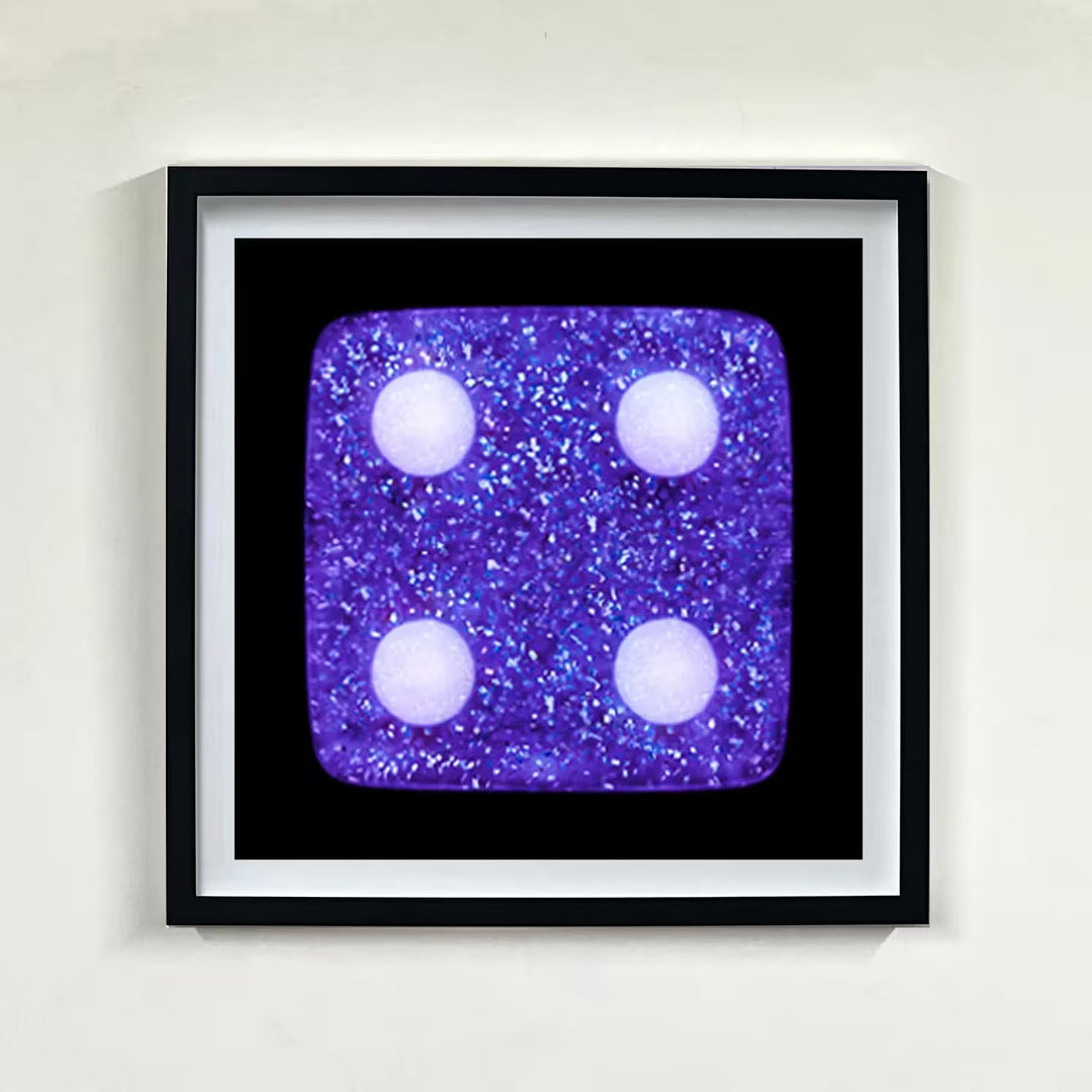 A limited edition set of photographs by Richard Heeps using vibrant colours, the title is Dice Series Set of Six