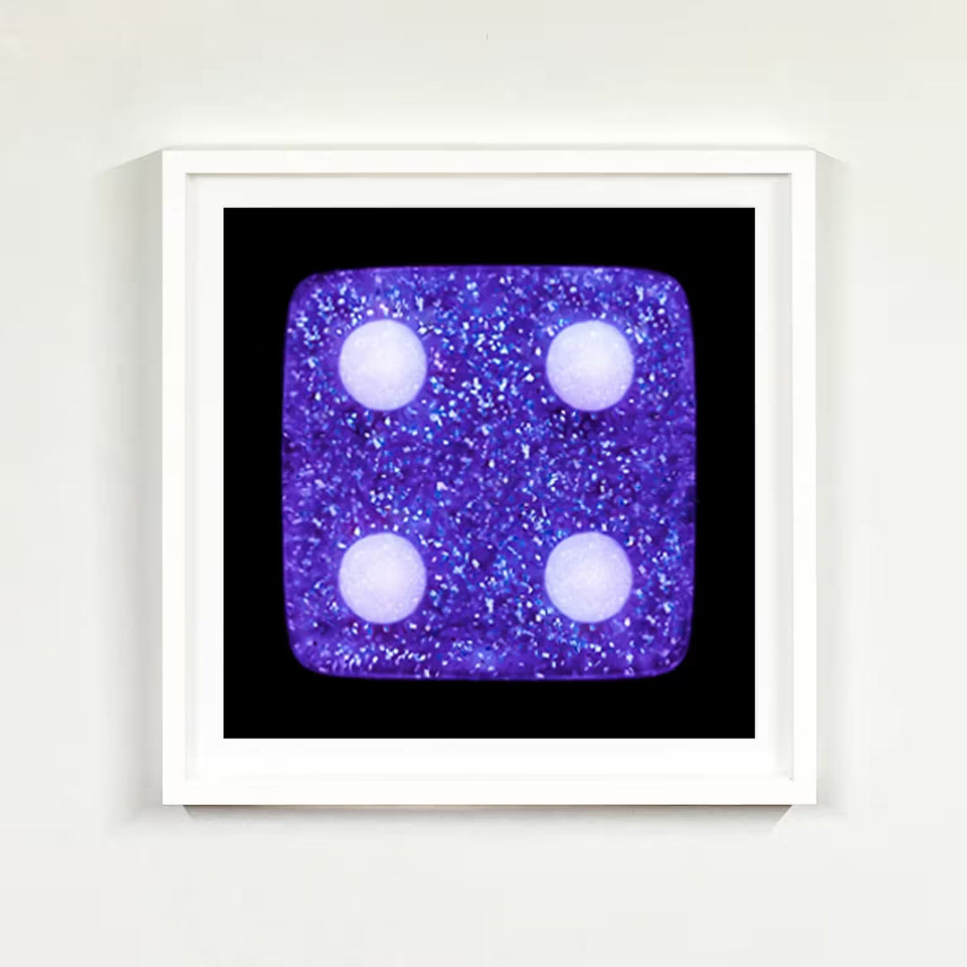 A limited edition set of photographs by Richard Heeps using vibrant colours, the title is Dice Series Set of Six